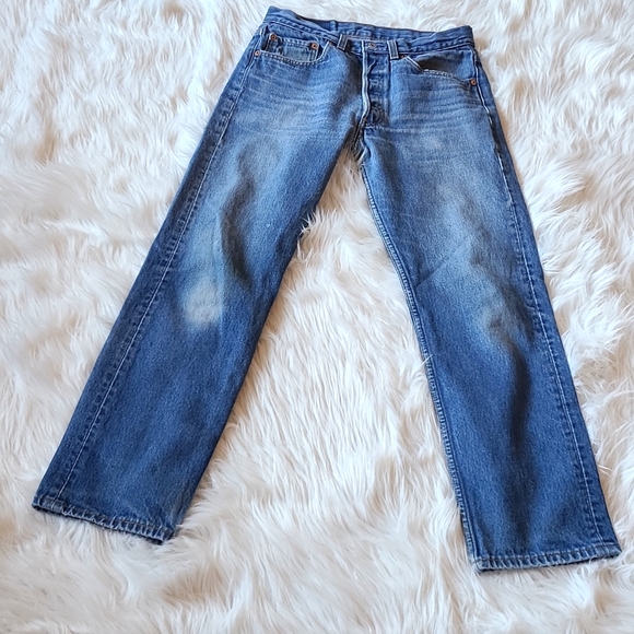 LEVI'S 501 BUTTONFLY JEANS ~VINTAGE ~🎊2XHP🎊 - Picture 6 of 9